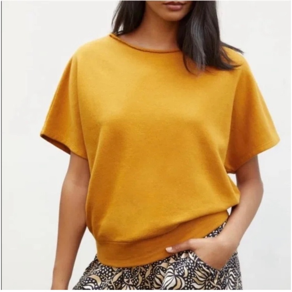 Anthropologie Tie Back Sweatshirt Tee Size Small
